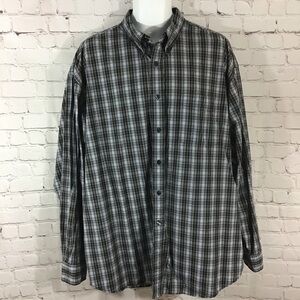 Gap Men’s Plaid Button Down Long Sleeve Cotton Shirt - Size XXL